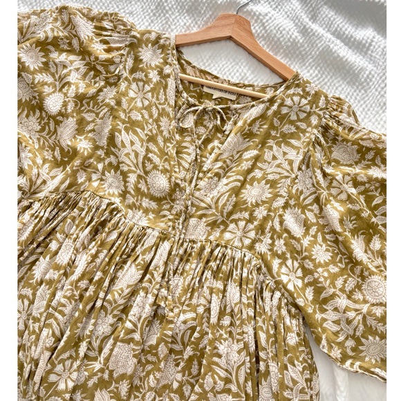 Daughters of India Dresses & Skirts - Daughters of India Cotton Voile Billow Sleeve Mini Kyra Dress